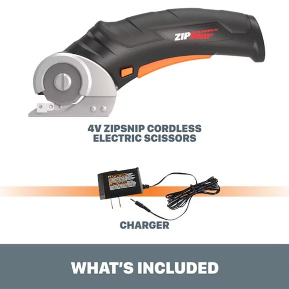 NEWR - WORX 4V ZipSnip Rechargeable Electric Battery Powered Scissors - Picture 3 of 9